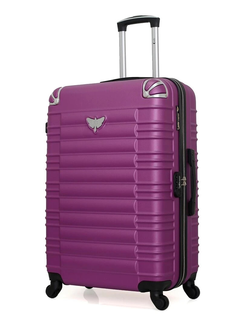 LPB LUGGAGE VALISE GRAND FORMAT ABS GIULIA 4 ROUES 75 CM Violet prune
