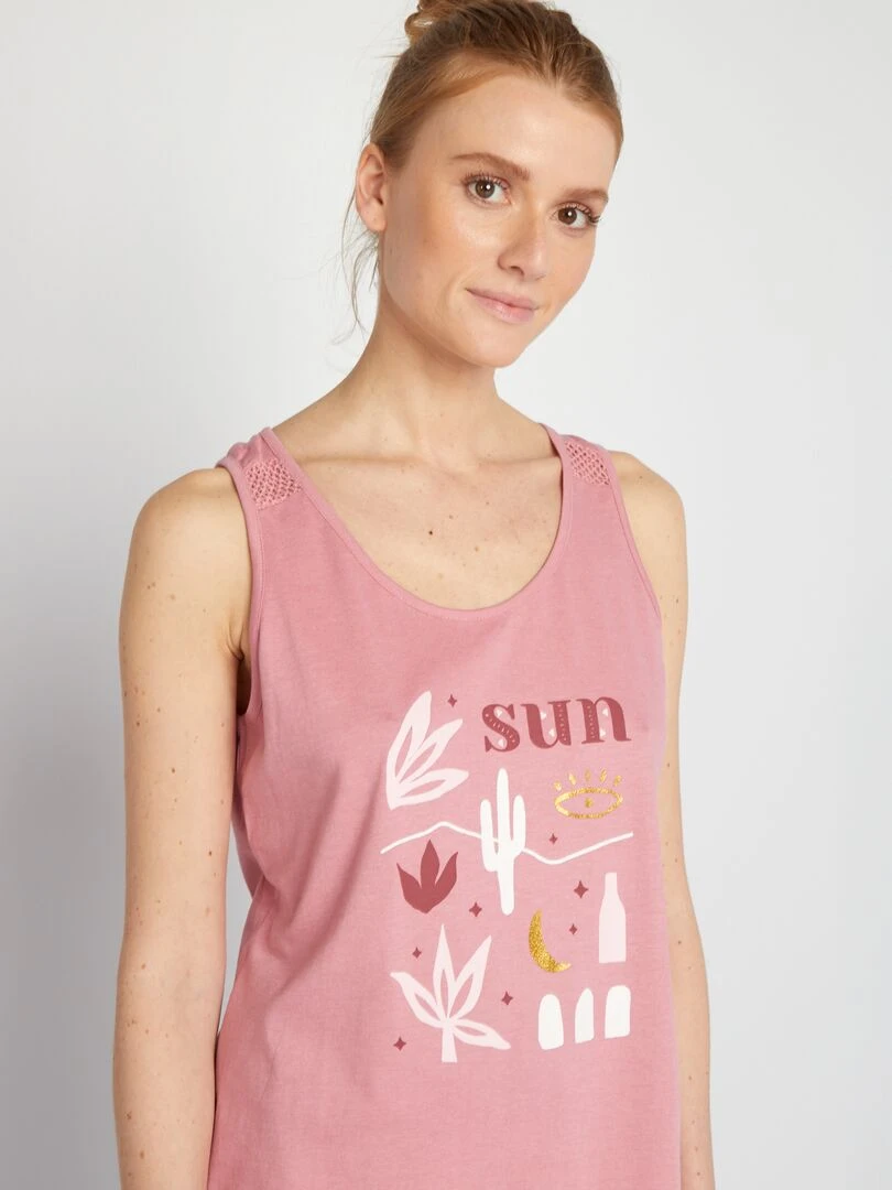 Ensemble de pyjama fantaisie 'Melissa brown'   Rose