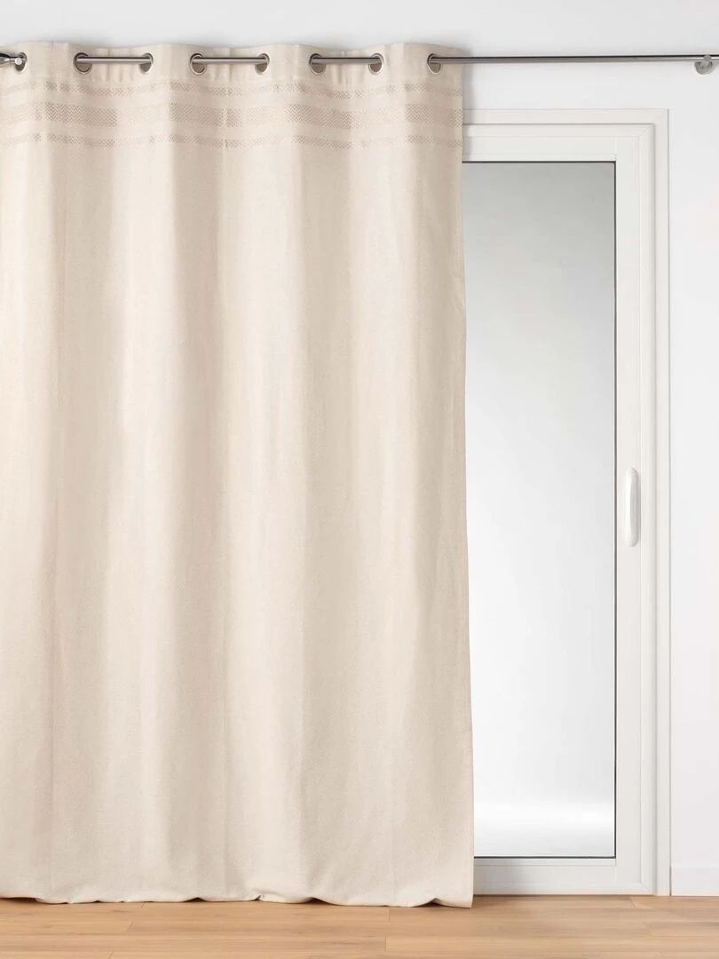 Rideau à oeillets Beige