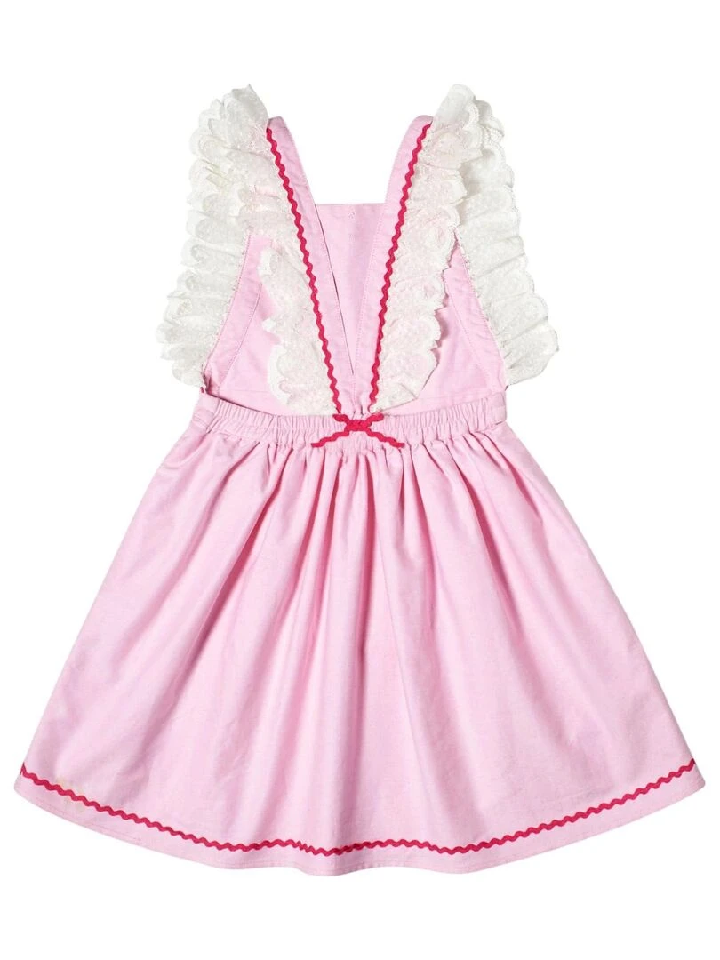 Robe Cérémonie Bohème Rose   Fine Dentelle  LILI   La Faute à Voltaire   Rose