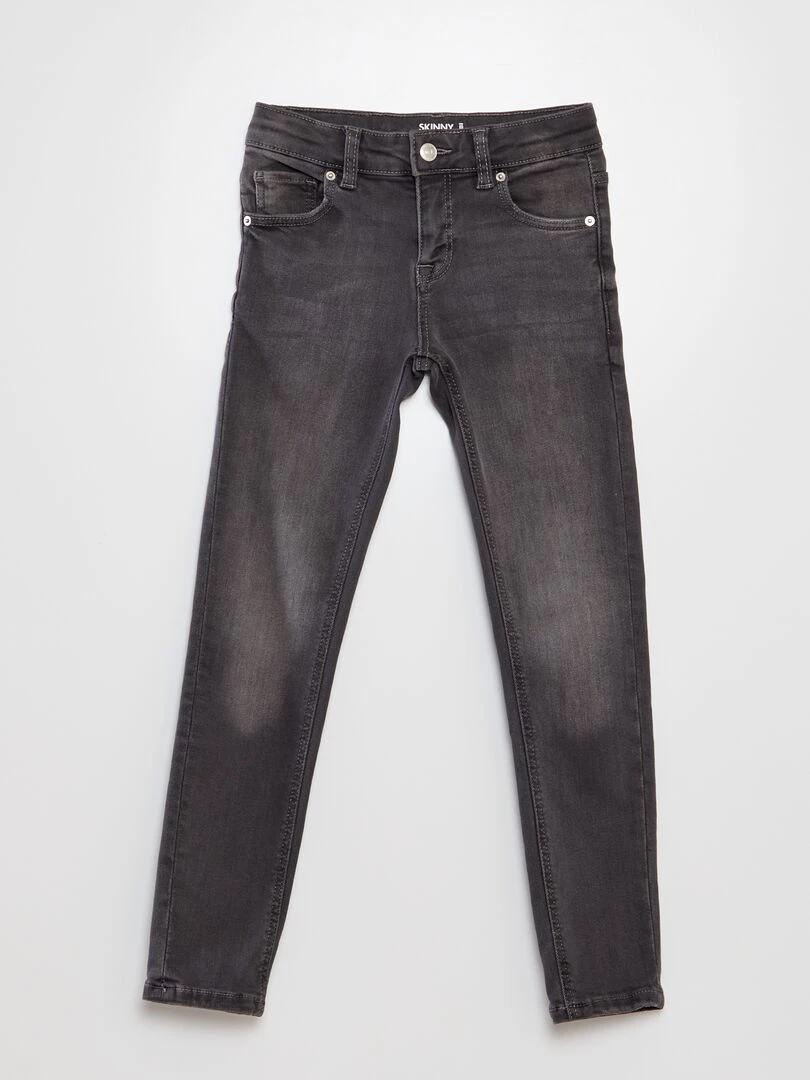 Pantalon en denim skinny Gris