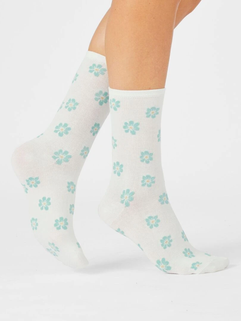 Lot de 3 chaussettes fantaisie    Damart   Vert