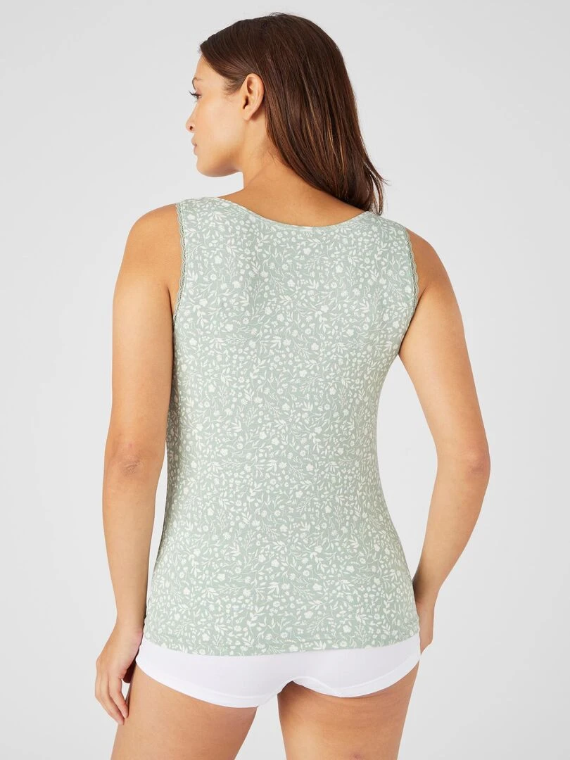 Débardeur Essential maille jersey extensible   Damart   Vert