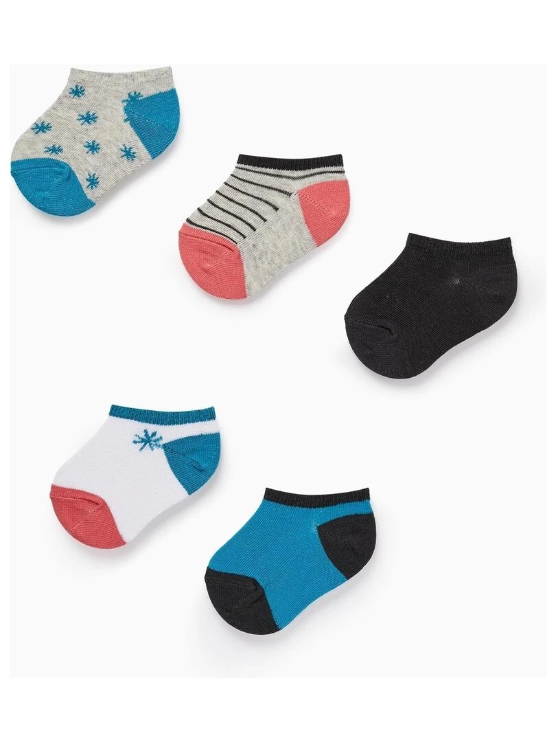 Lot 5 Paires de Socquettes pour Bébé Garçon 'Étoiles' CUBA Multicolore