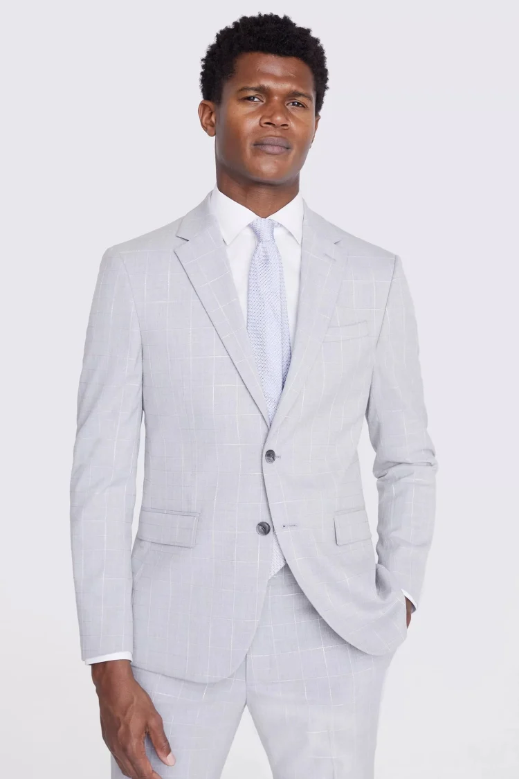 Slim Fit Grey Clementine Check Jacket Buy Online at Moss