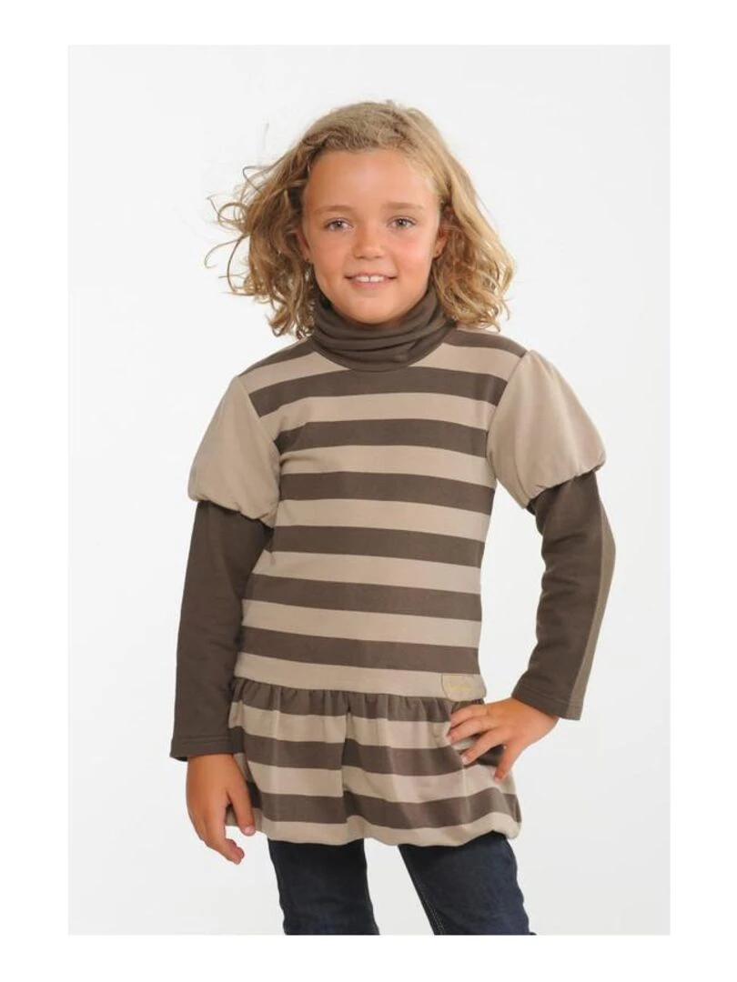Robe fille FARIMA MISS GIRLY Marron