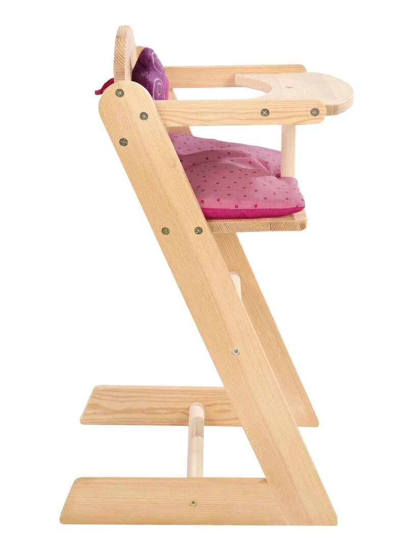 ROBA Chaise haute pour Poupée "Happy Fee" en bois   Dès 3 Ans   Naturel/Rose   N/A