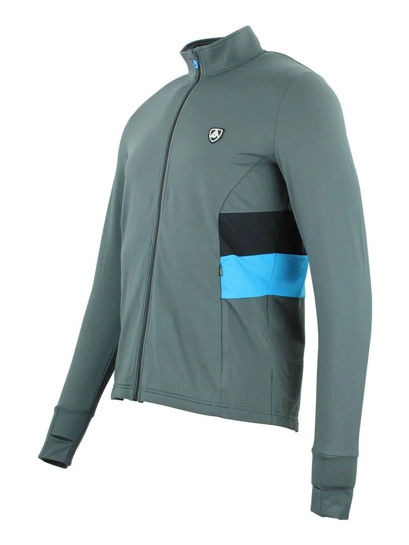 Top technique zippé homme CESPEED   PEAK MOUNTAIN   Gris