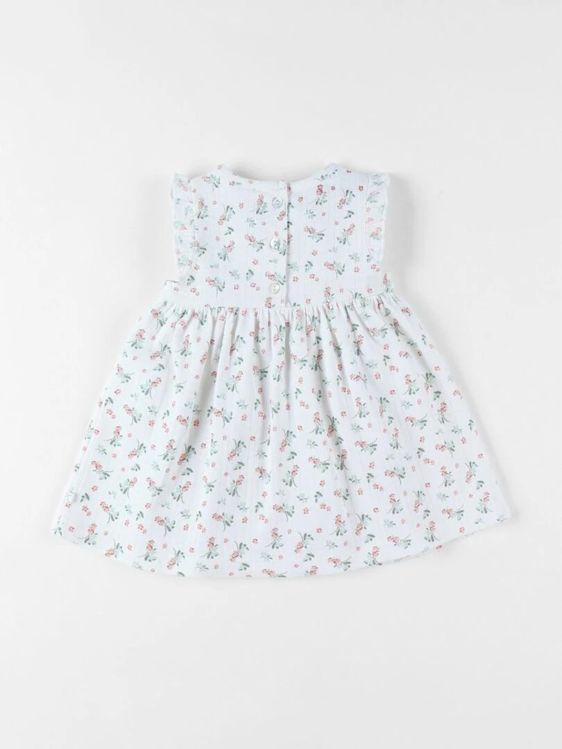 Robe imprimé fleuri en jersey pointelle Noukie's Blanc