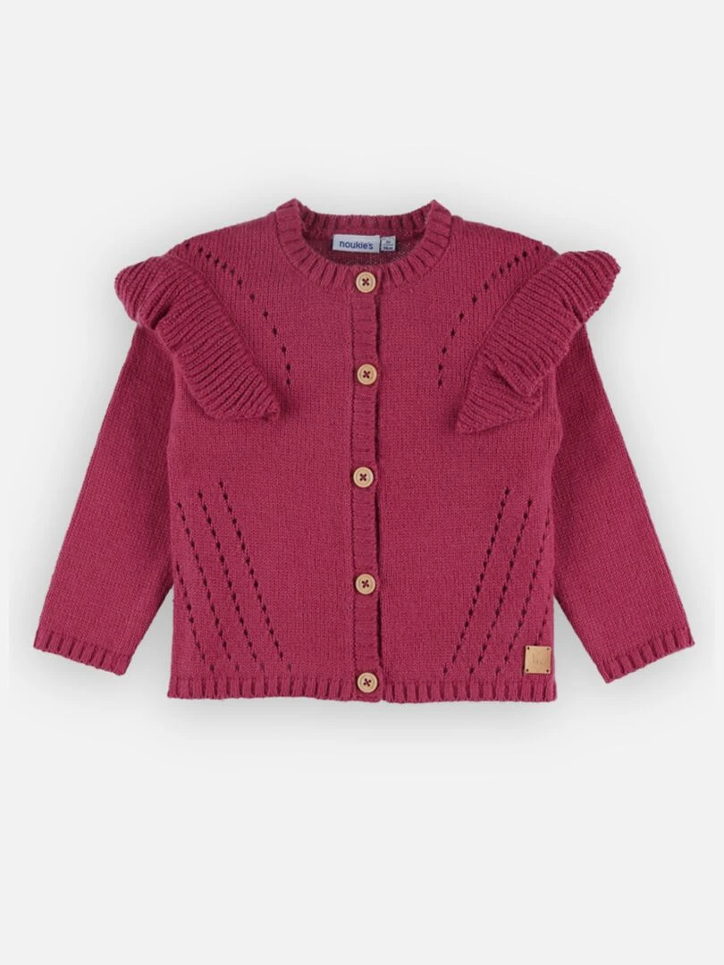 Cardigan tricot à volants    Noukie's   Rouge
