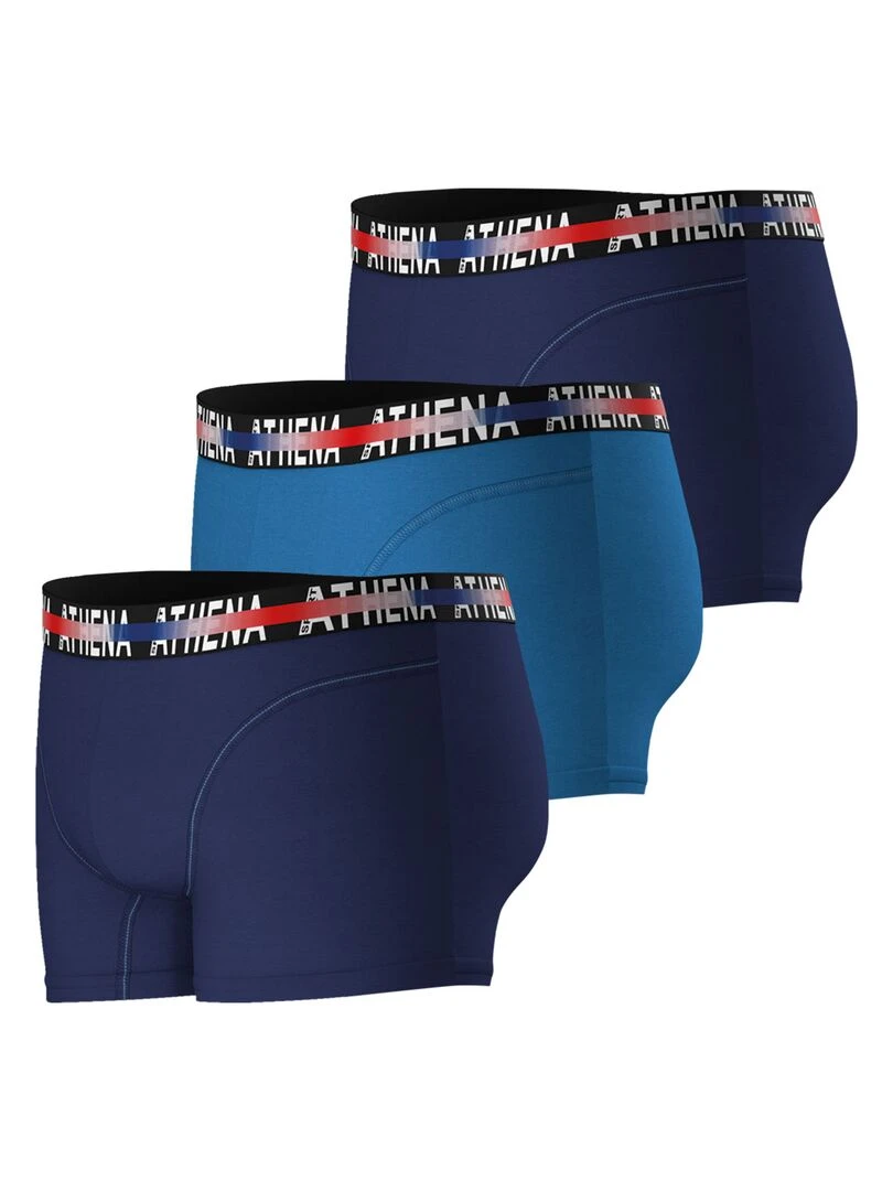 Lot de 3 boxers homme Endurance 24h   Bleu marine