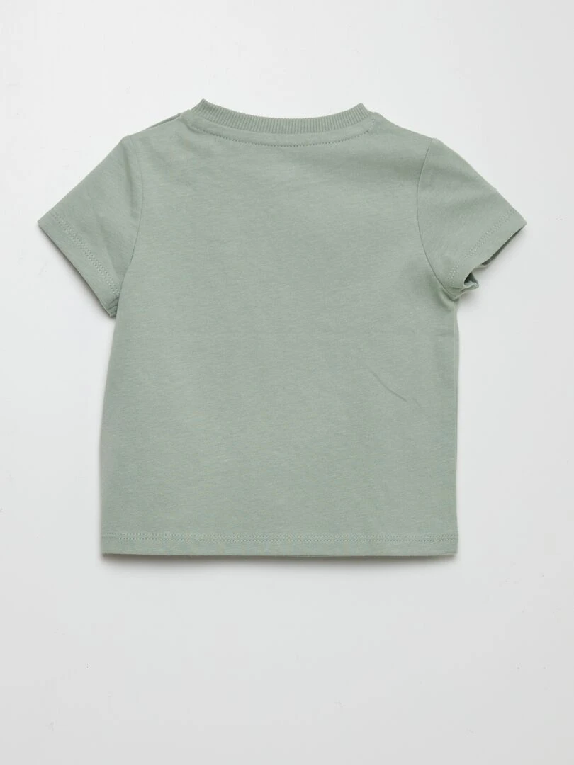 T shirt avec animation en relief   Vert