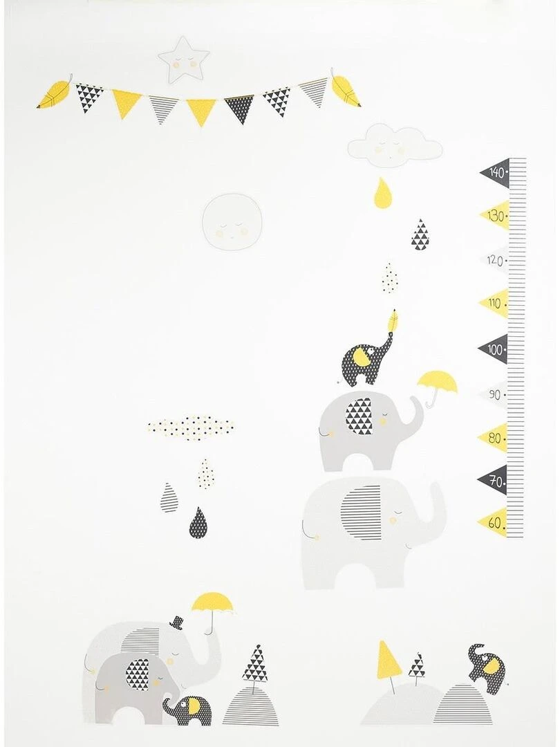Stickers muraux Eléphant en Papier gris SAUTHON Gris