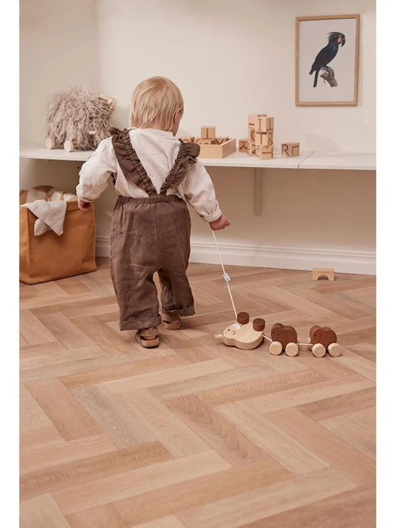 Jeu à tirer Famille mammouth naturel Neo Kids Concept Marron