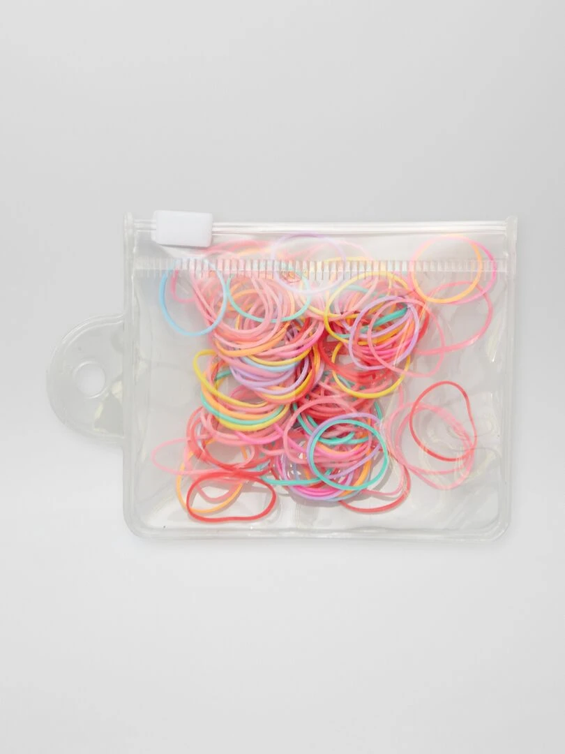 Lot de 100 élastiques colorés multicolore