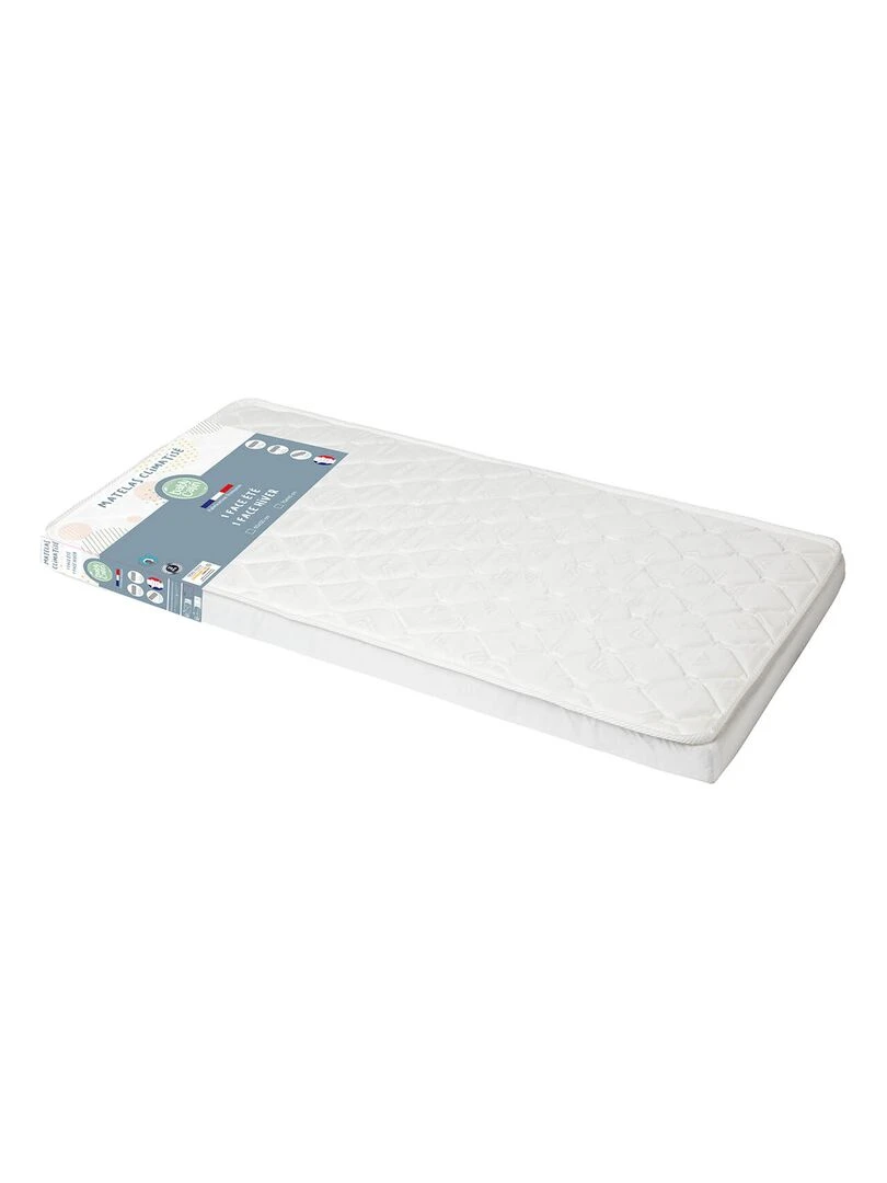 Matelas bébé Climatisé Ete / Hiver   60x120 cm   Blanc