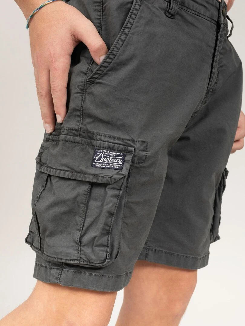 Bermuda à poches cargo pour garçon 'Deeluxe' gris anthracite