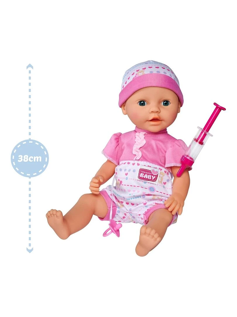 New Born Baby avec accessoires de docteur   Poupée en vinyle avec fonction boire et mouiller   N/A