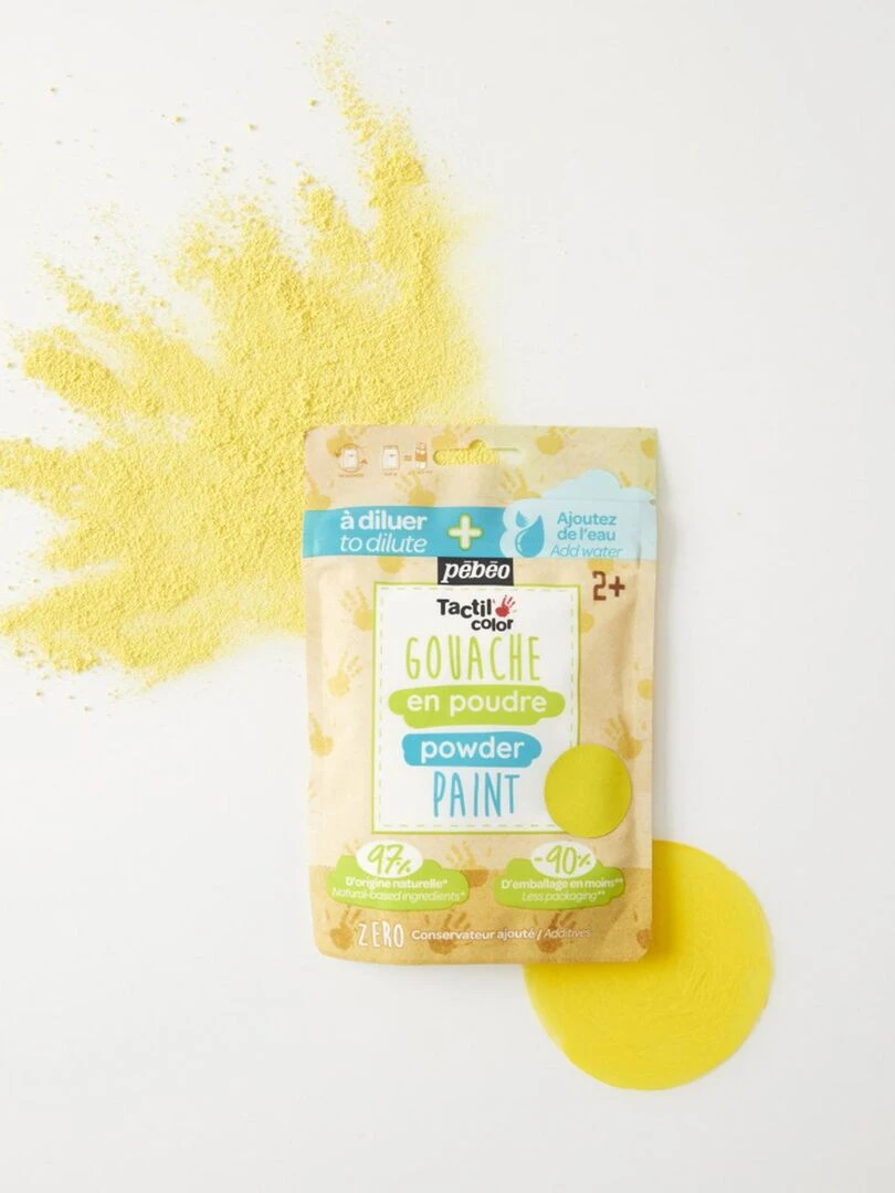 Gouache en poudre   100 g   Jaune   N/A