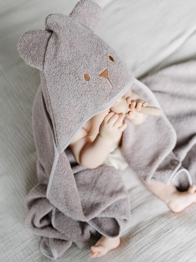 Cape de bain Ourson LITTLE CREVETTE   Violet