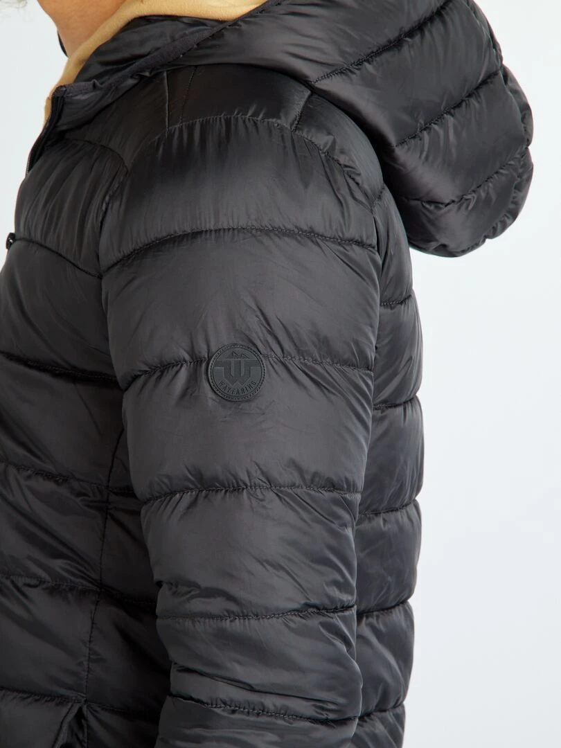 Doudoune matelassé à capuche   Noir