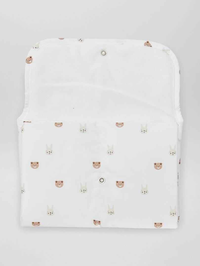 Tapis à langer imprimé 'animaux' Blanc animaux