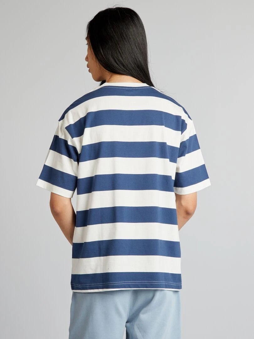 T shirt à rayures   Rayé bleu