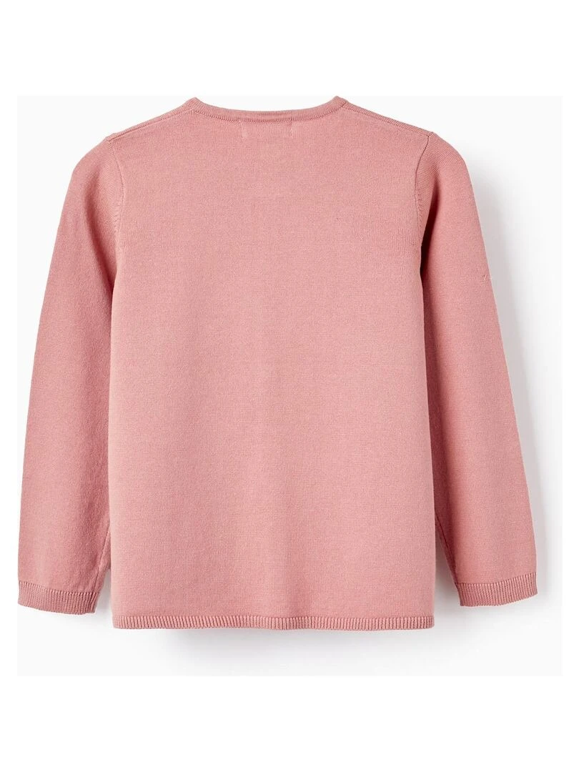 Gilet en Maille pour Fille Rose clair
