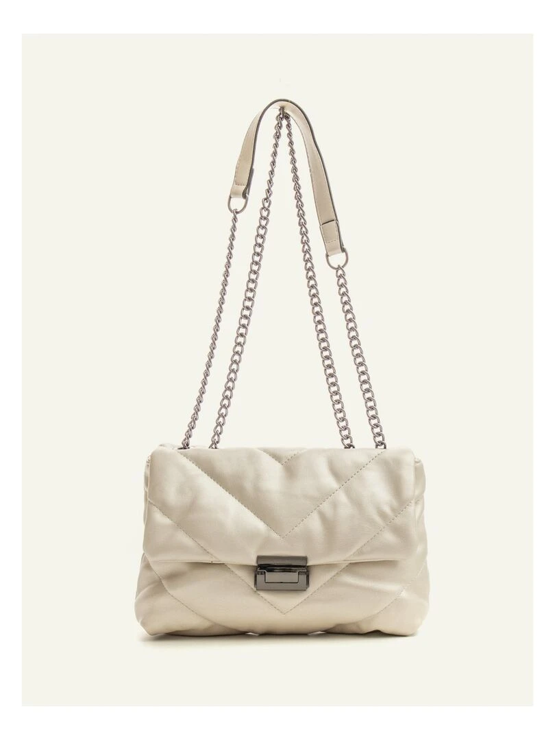Sac similicuir bandoulière DL MARJORIE   Beige