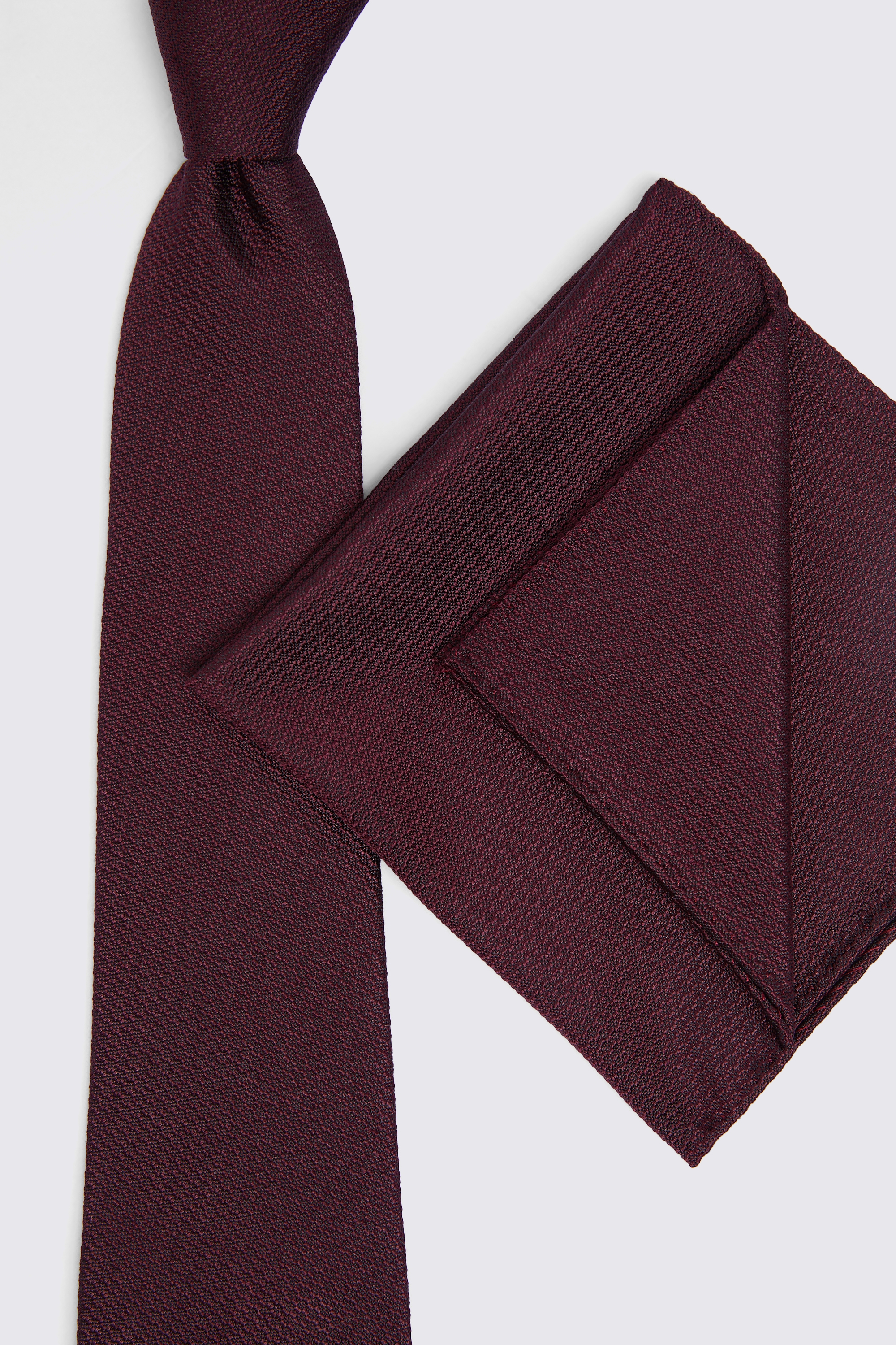 Burgundy Silk Semi-Plain Pocket Square   Buy Online at Moss