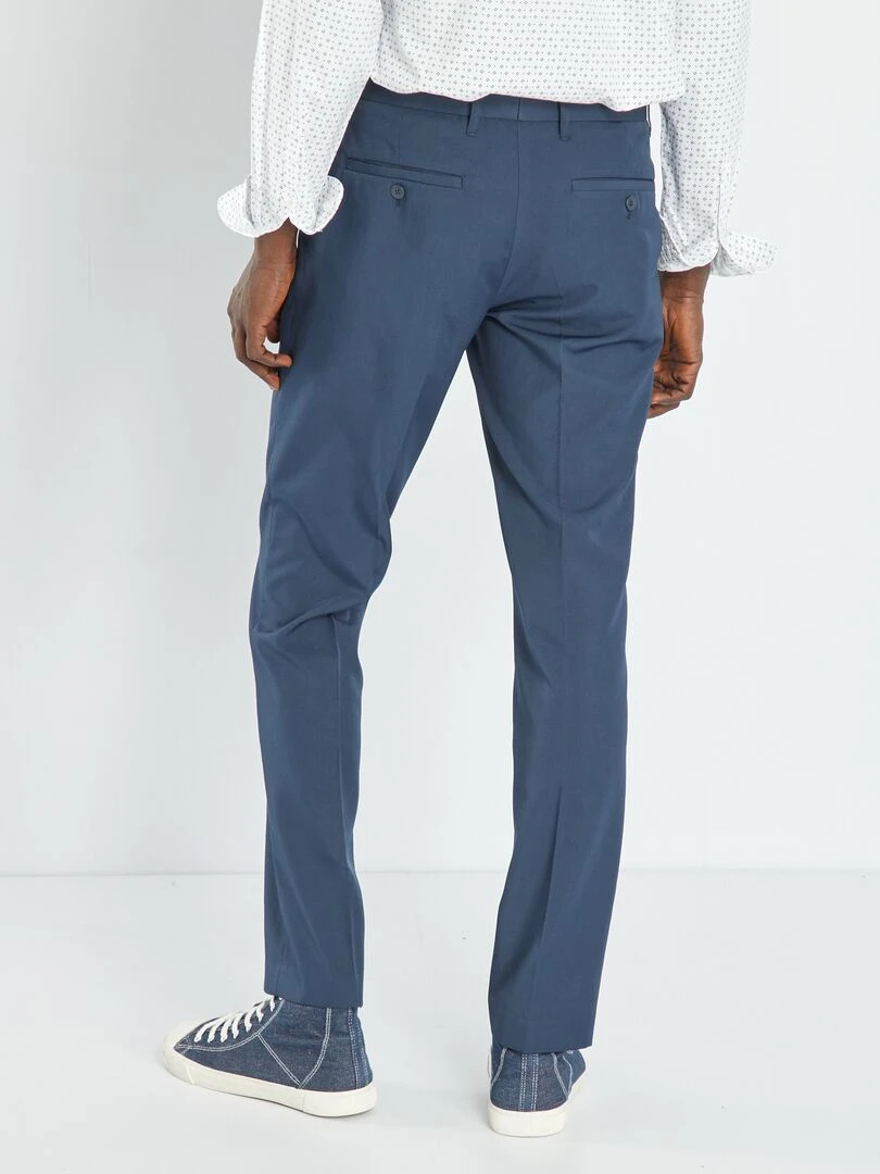 Pantalon de costume slim   Bleu marine