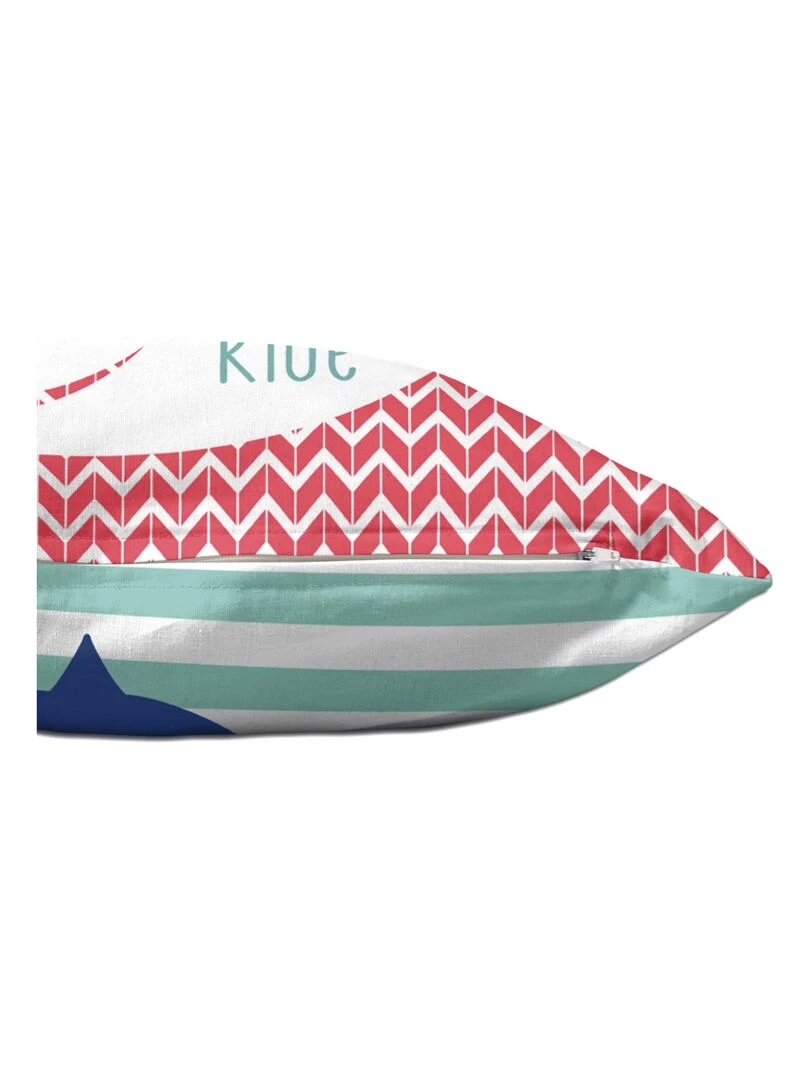 Housse de coussin Whale "Happyfriday"   Blanc