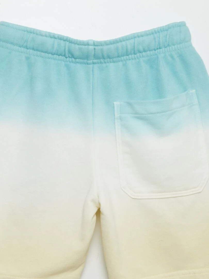 Bermuda en molleton tie and dye   Jaune