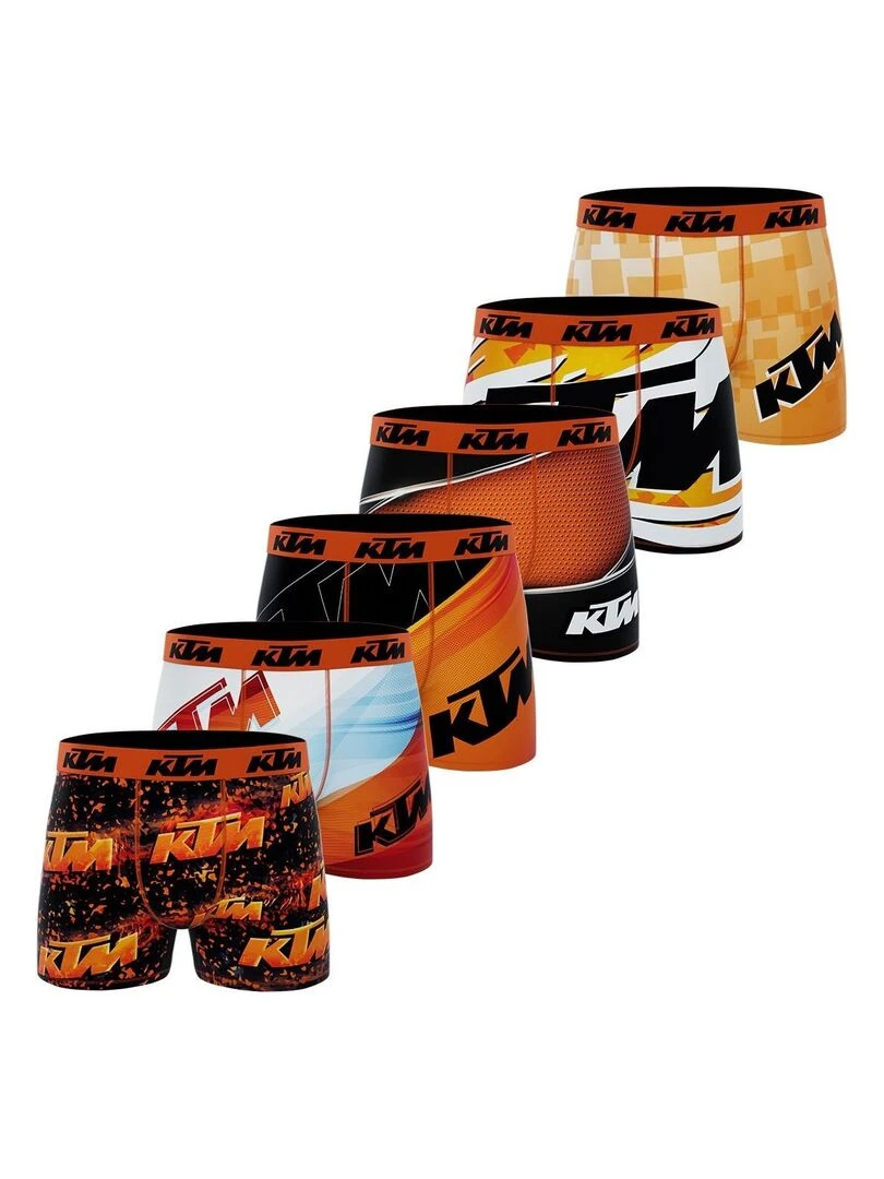 Pack surprise de 6 boxers homme Ktm Noir