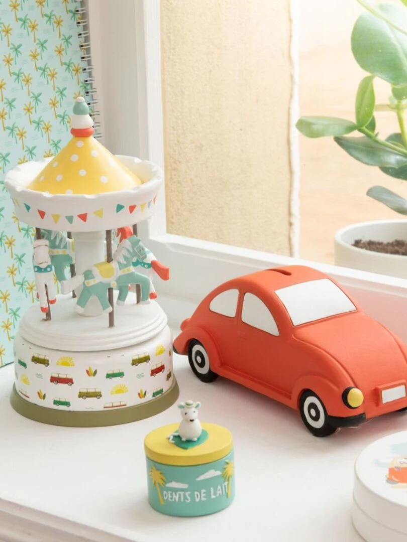 Tirelire voiture Marcel (10 x 16 cm)   Rouge