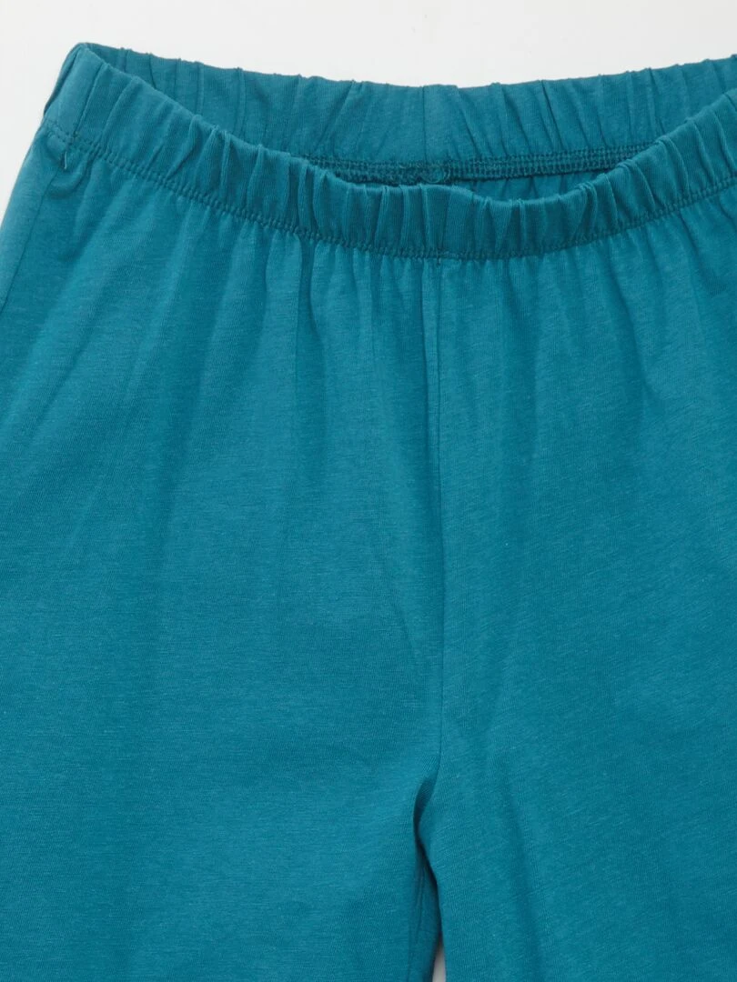 Pyjama court panthères   2 pièces   Vert
