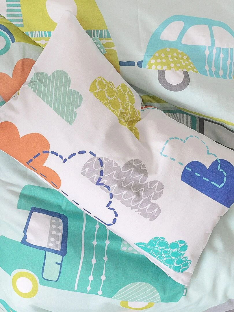 Housse de coussin Holidays "Happyfriday" Blanc