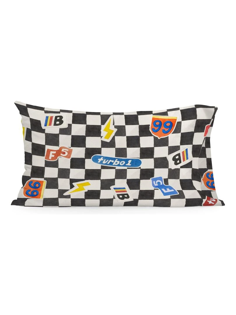 Taie d'oreiller Racer "Happyfriday"   Jaune