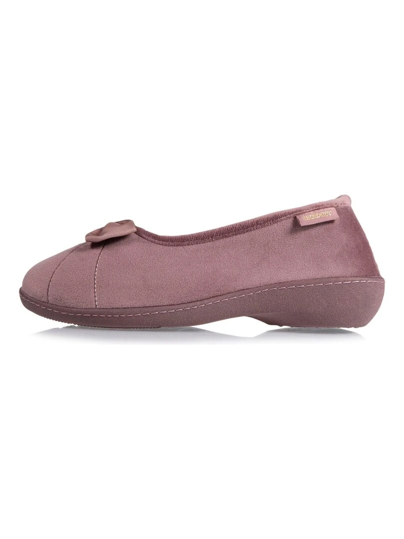 Chaussons ballerines talon Femme Taupe   Gris taupe