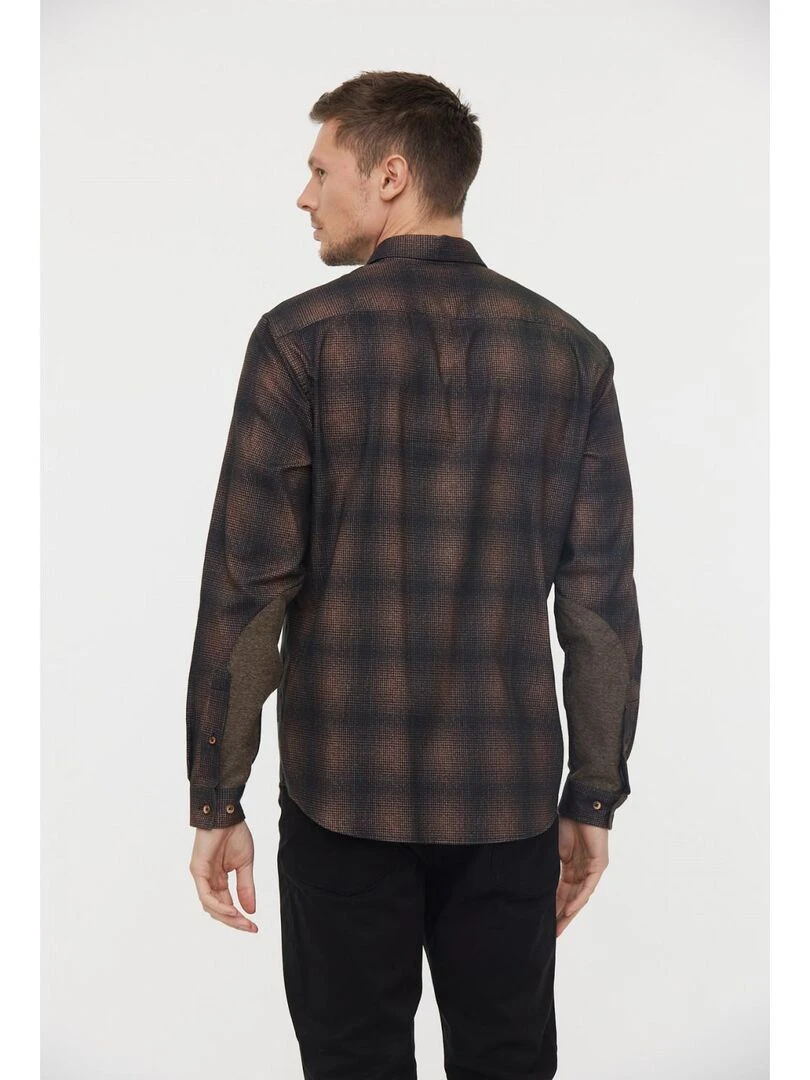 Lee Cooper   Chemise manches longues coton regular DRATY   Marron