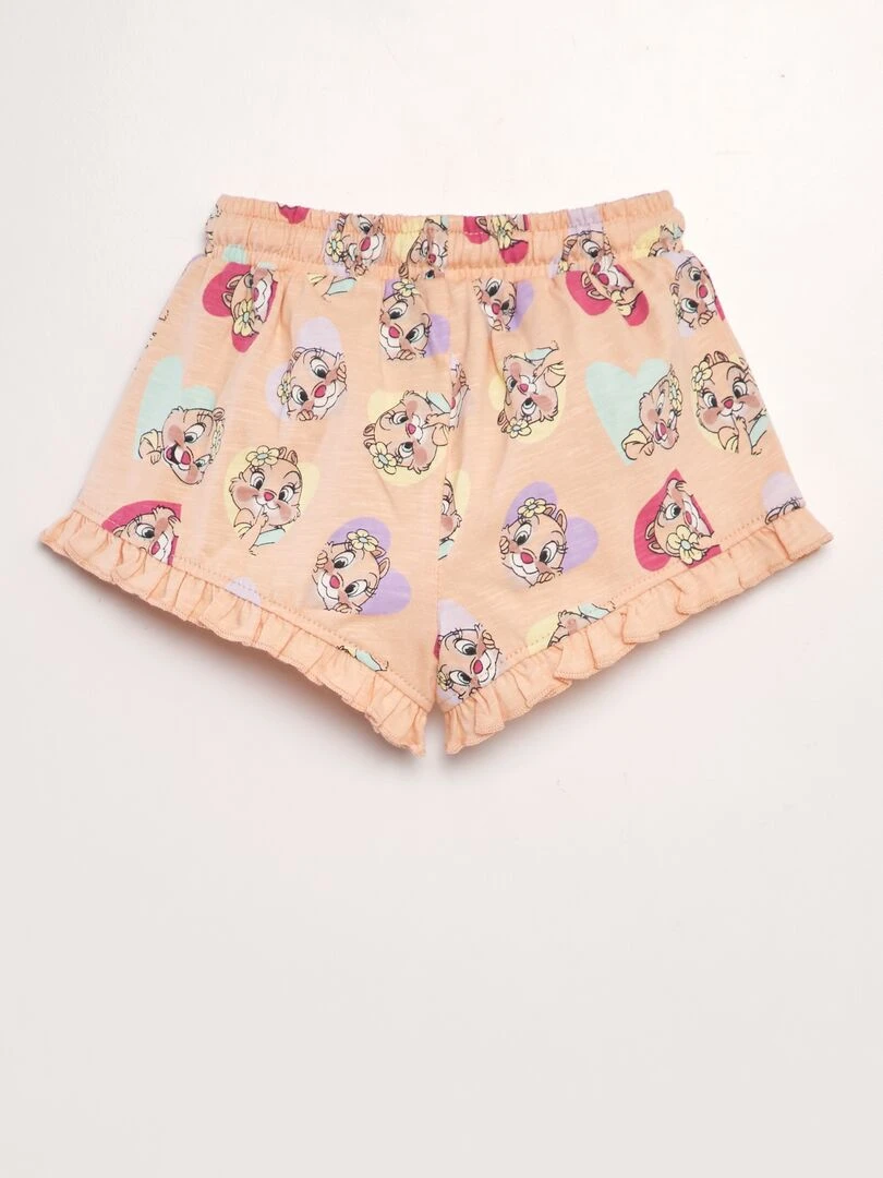 Short en jersey 'Disney' avec base volantée   Orange