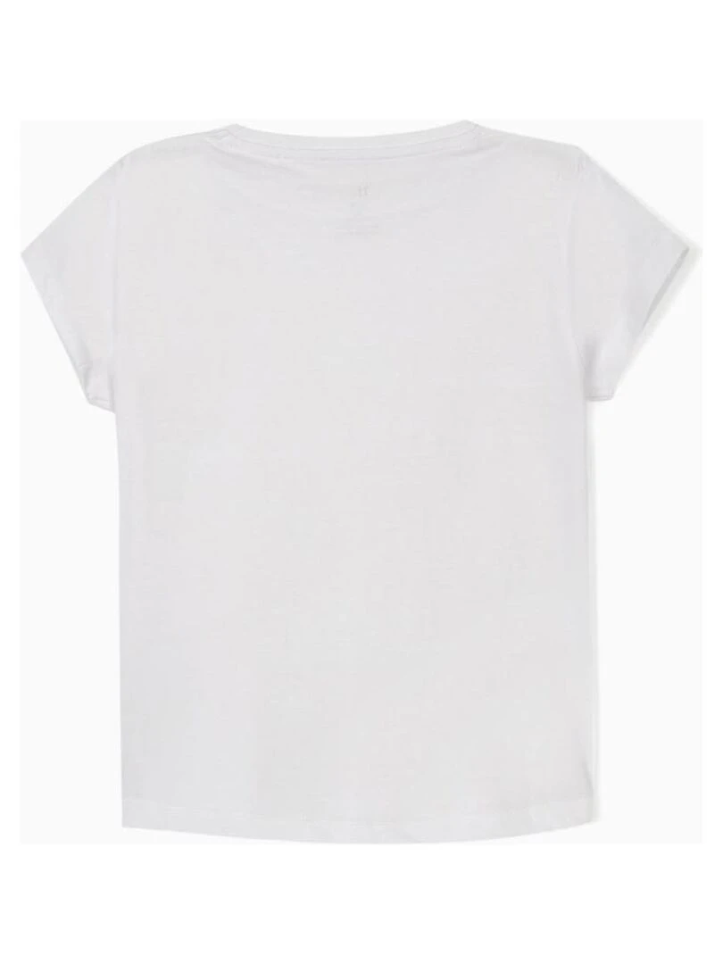 2 T Shirts Unis Fille manches courtes DISRUPTION   Blanc