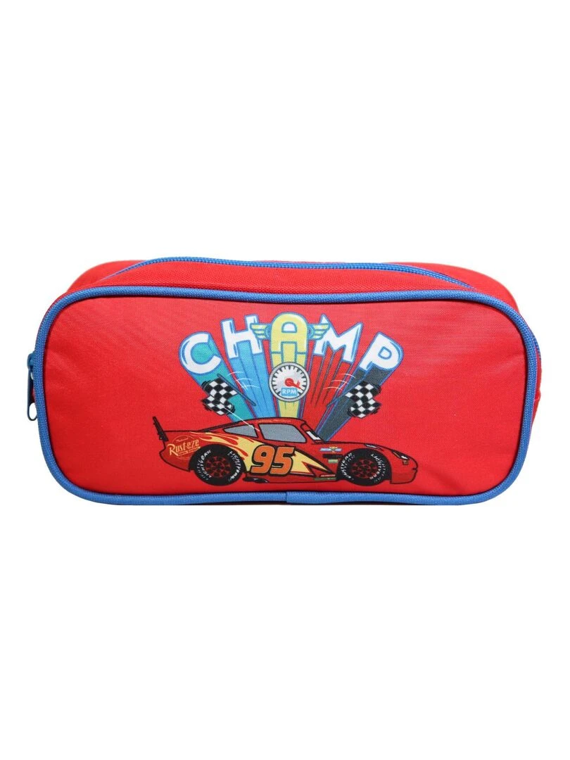 BAGTROTTER Trousse scolaire rectangulaire Disney Cars Rouge Rouge