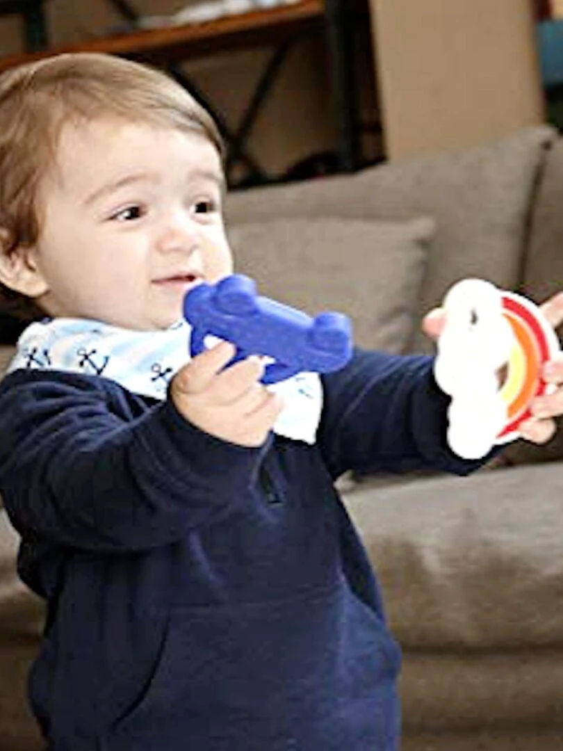 Jouet de Dentition Non Toxique Arc en Ciel   Violet