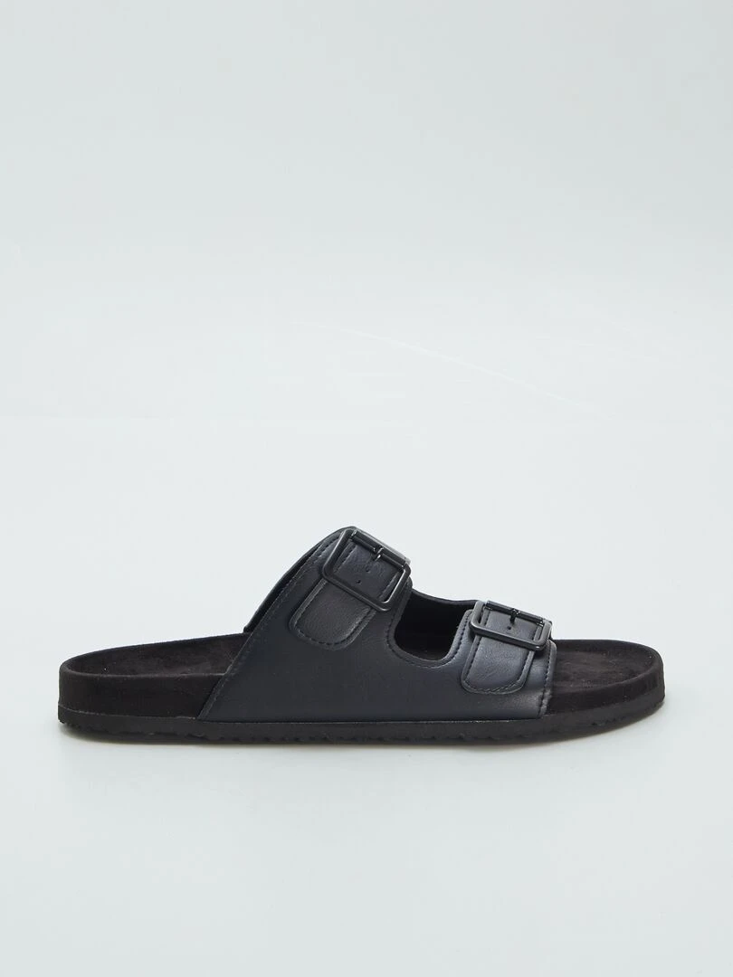 Sandales à double bride noir