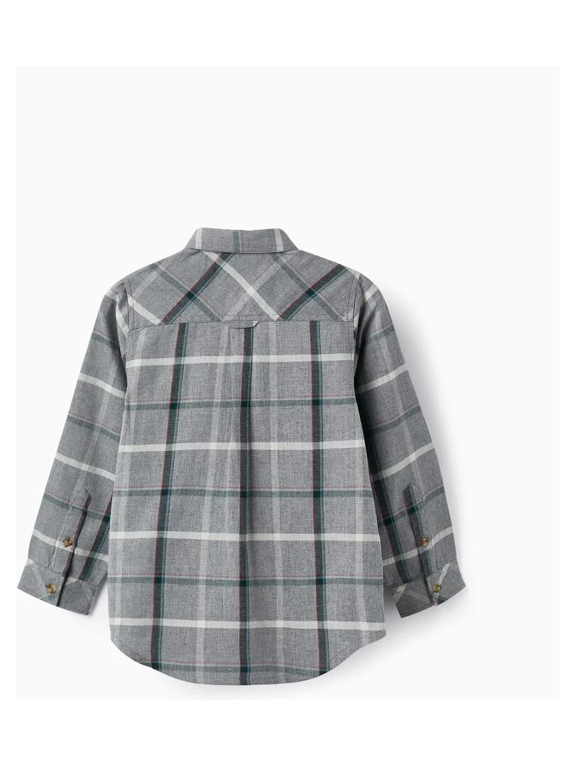 Chemise à Carreaux pour Garçon manches longues ROYALS OFF DUTY Gris clair