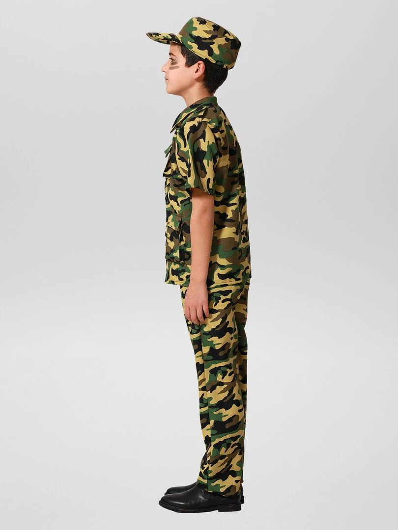 Déguisement militaire 3 pièces Kaki