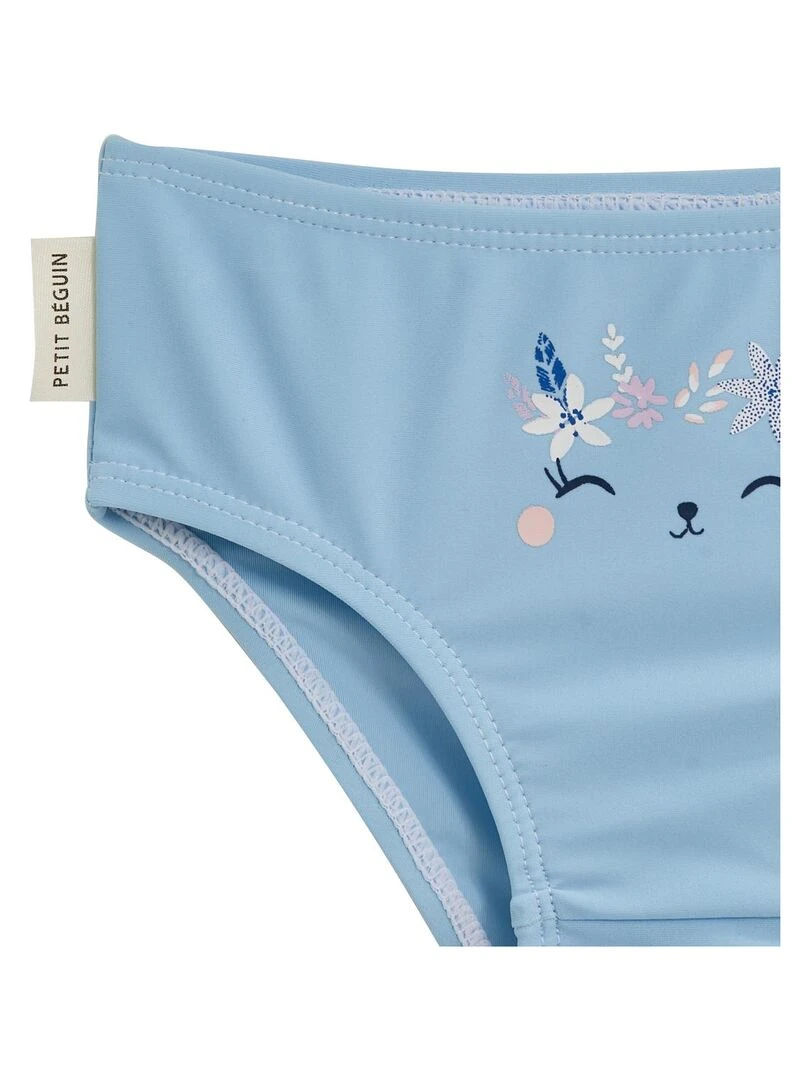 Maillot de bain bébé 2 pièces t shirt de protection UV & culotte Moorea   Bleu