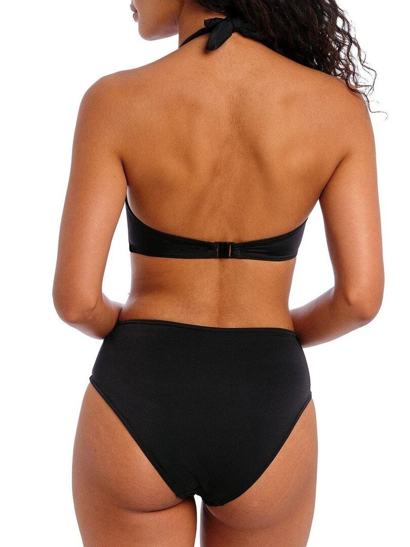 Haut de maillot tour de cou uni à armatures Jewel cove   Noir
