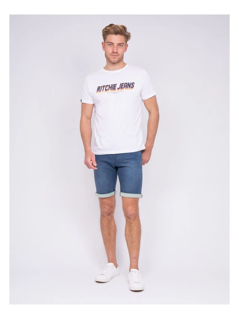 Bermuda en jean BRICO   Bleu clair